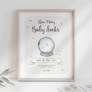Guess How Many Socks in the Jar Game for Wizard Baby Shower (Digital Download)