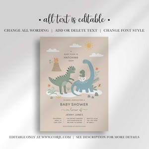 modern dinosaur baby shower