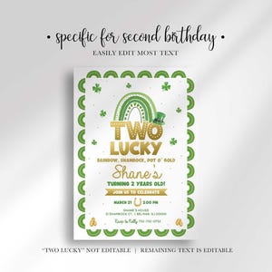 lucky birthday invitation