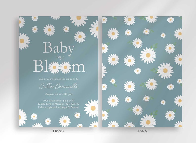 retro baby shower invitation