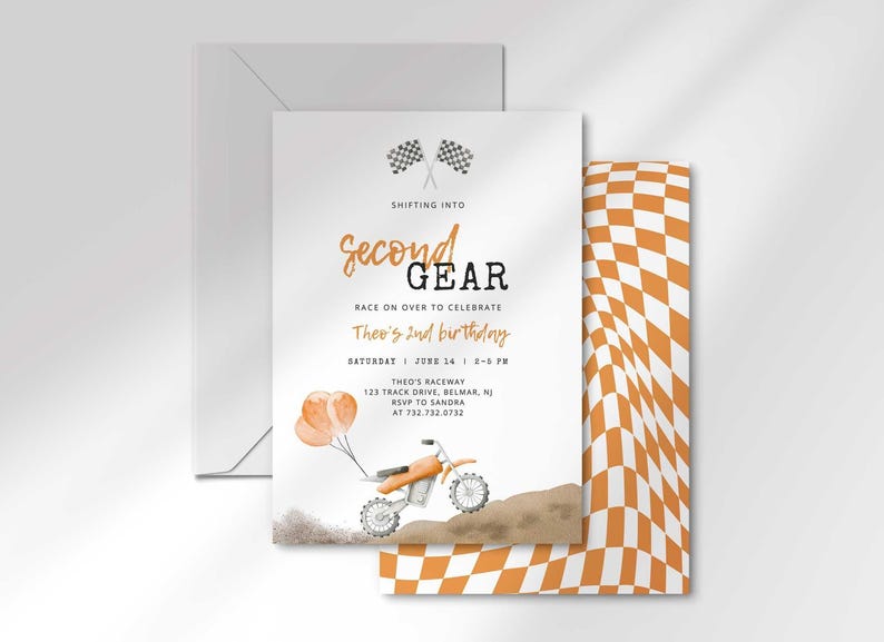 dirt bike birthday invitation