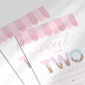 ice cream 2nd birthday invit