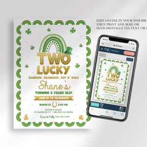 Digital st pattys day invitation