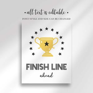 finish line race car birthday sign