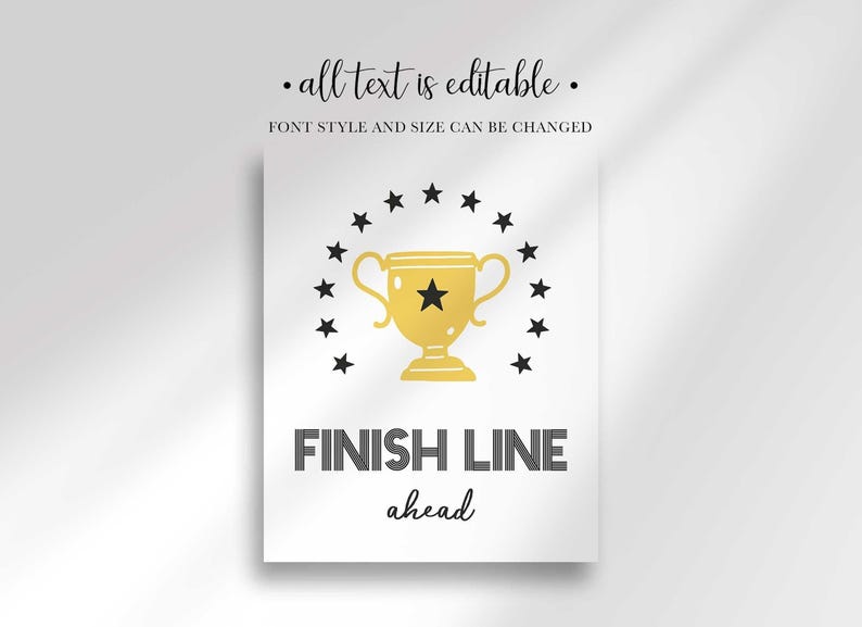 finish line race car birthday sign