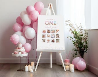 Eis am ersten Geburtstag Foto-Meilenstein-Tafel: Monatliche Andenken (Digitaler Download)