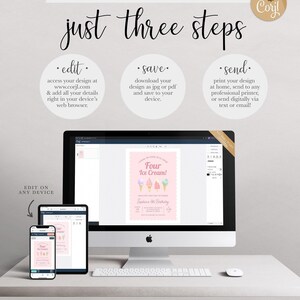 free demo Ice cream birthday invitation
