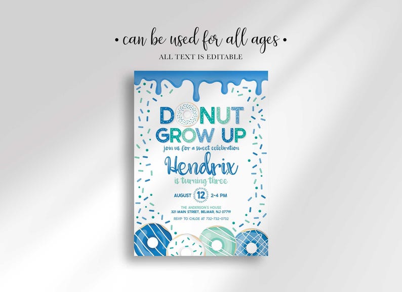 digital donut invitation