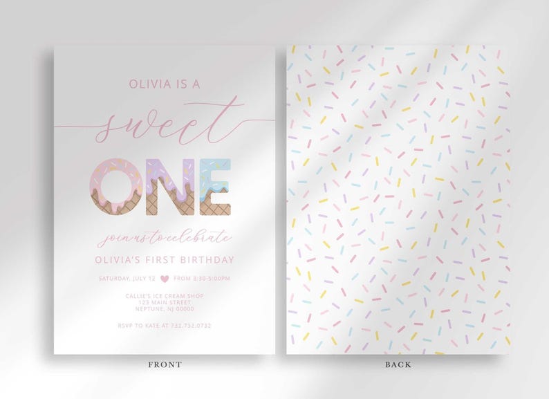 ice cream birthday invitation