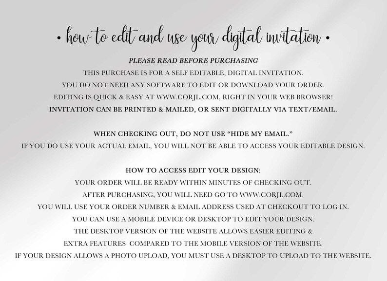 corjl invitation instructions