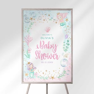 under the sea baby shower signs