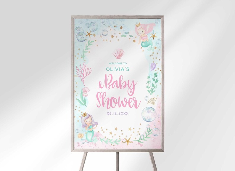 under the sea baby shower signs