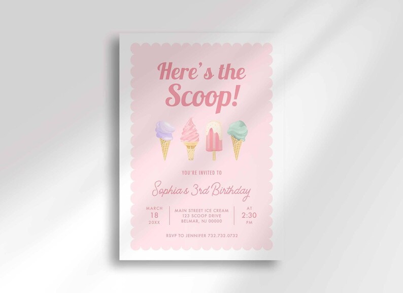 Flat, straight-on view of the invitation design against a plain white background.
