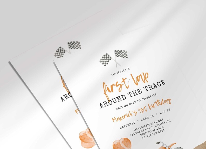 motorbike birthday invitation