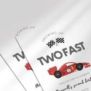 race car invitation template