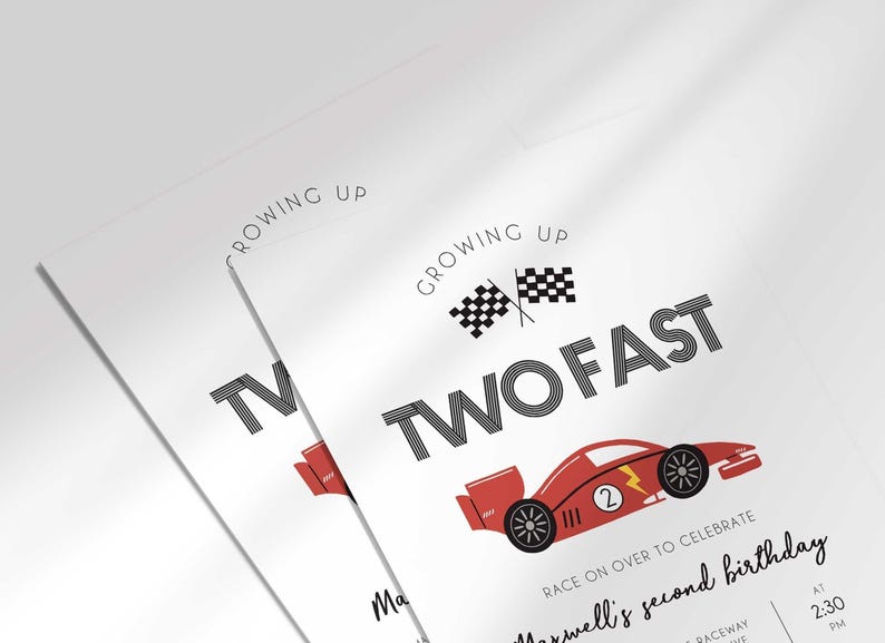 race car invitation template