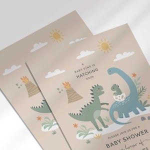 modern dino baby shower ideas