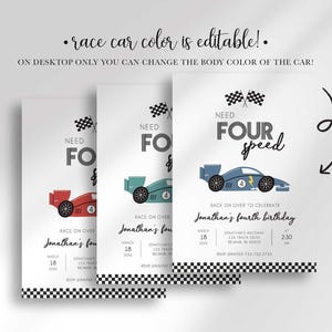 race car fourth birthday ideas
