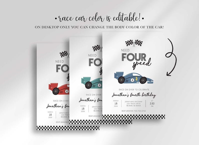 race car fourth birthday ideas