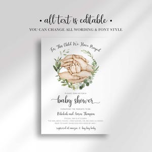 prayer baby shower invitation