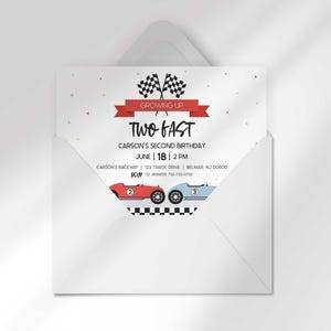 printable race car invitation