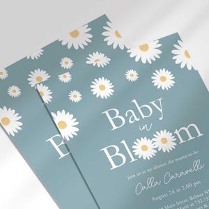 daisy baby shower invite