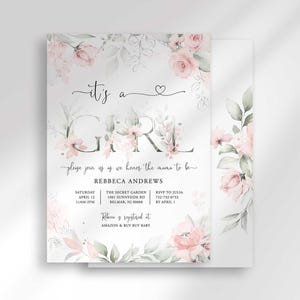 aesthetic baby shower invitation