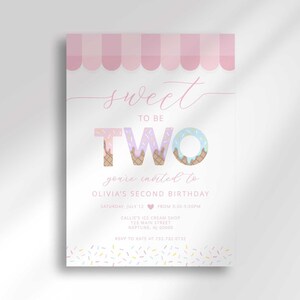 ice cream birthday party invitation