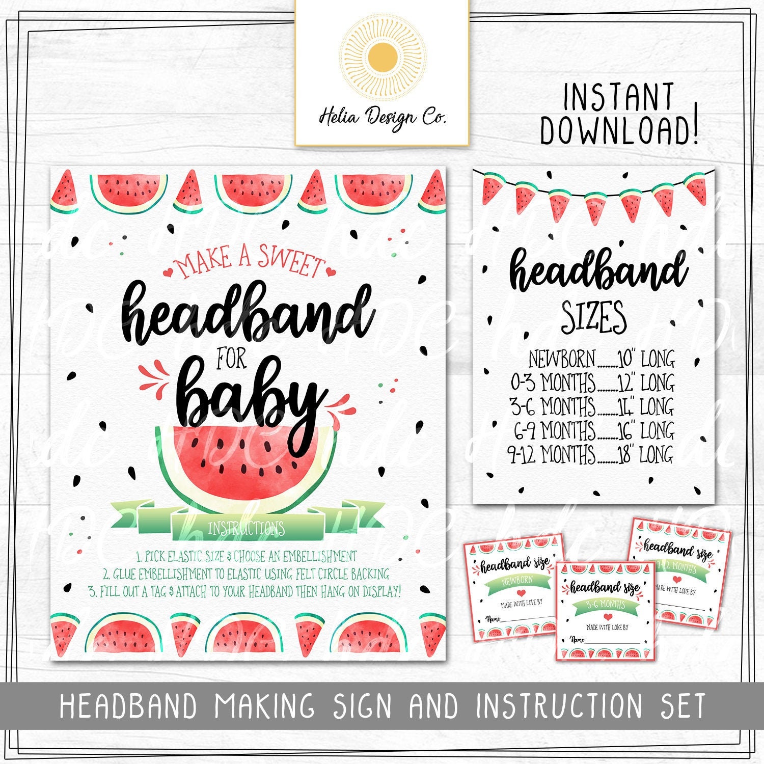 watermelon headband baby