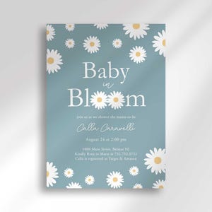 baby in bloom baby shower invitation
