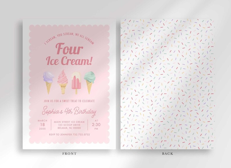 ice cream social invitation
