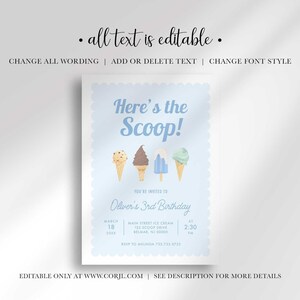 Graphic noting that all text is editable: change wording, add or delete text, and change font style, editable at corjl.com.