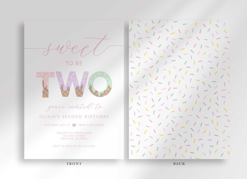 ice cream party invitation
