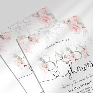 aesthetic baby shower invitation