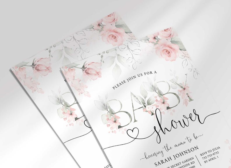 aesthetic baby shower invitation