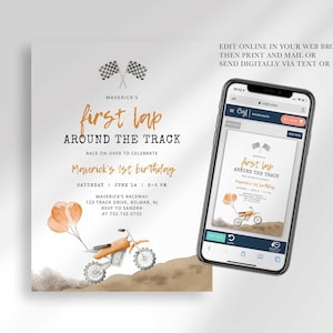 digital dirt bike birthday invite