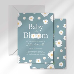 daisy baby shower invitation