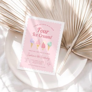 ice scream 4 ice cream invitation template