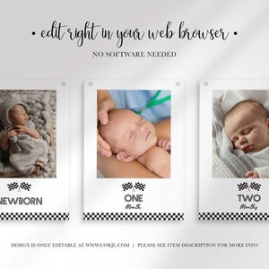race car first birthday photo banner