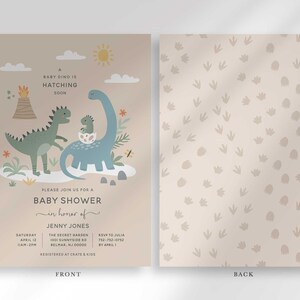 baby dino about to hatch baby shower invitation