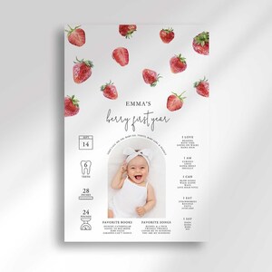 berry first year birthday board