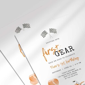 first gear birthday invitation