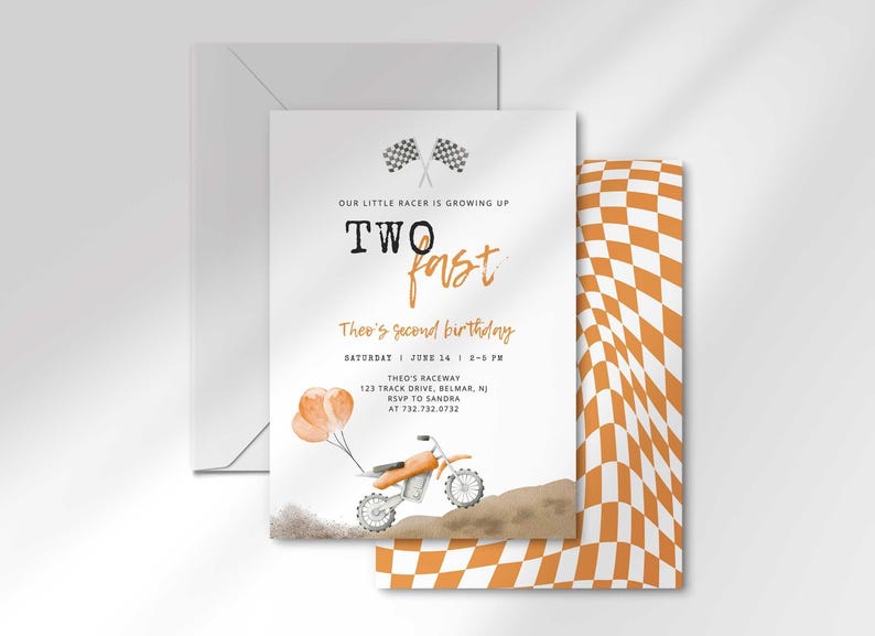 motocross birthday invitation