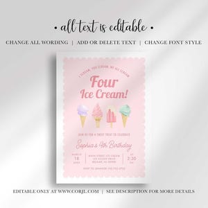 ice cream party invitation