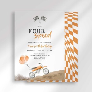 need four speed birthday invitation