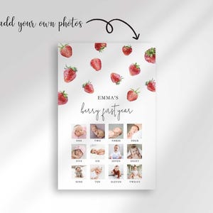 strawberry 1st birthday chart