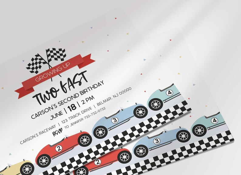 two fast race car template