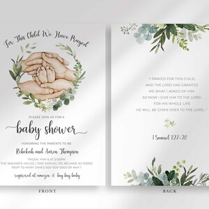 religious baby shower invitation