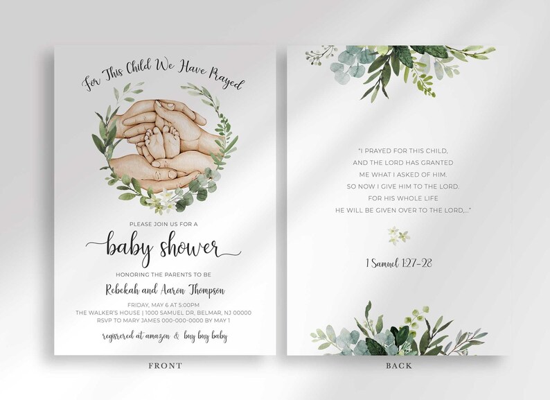 religious baby shower invitation