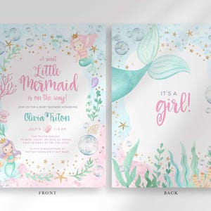under the sea baby shower invitation